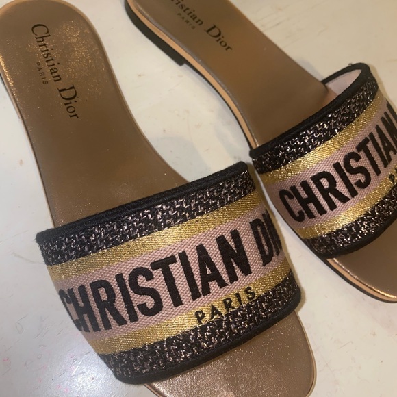 Dior Dway Slide - Multicolor Metallic (Sz 38) - Picture 6 of 6